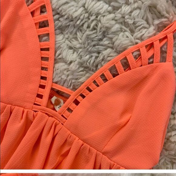 L’atiste Neon orange cutout tank | size M - Picture 5 of 8